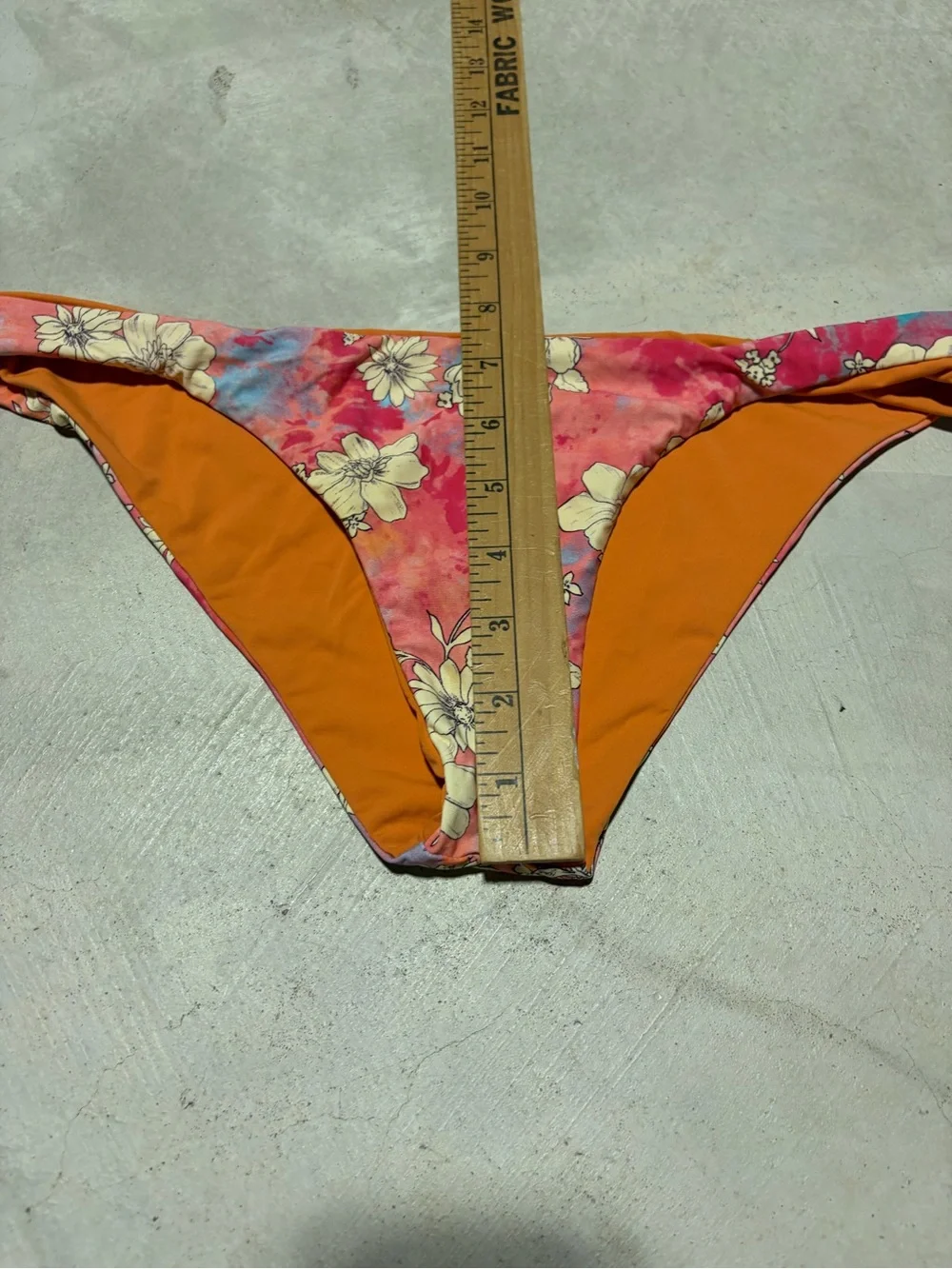 Kikirio Floral Bikini Bottom - Orange & Pink Floral small